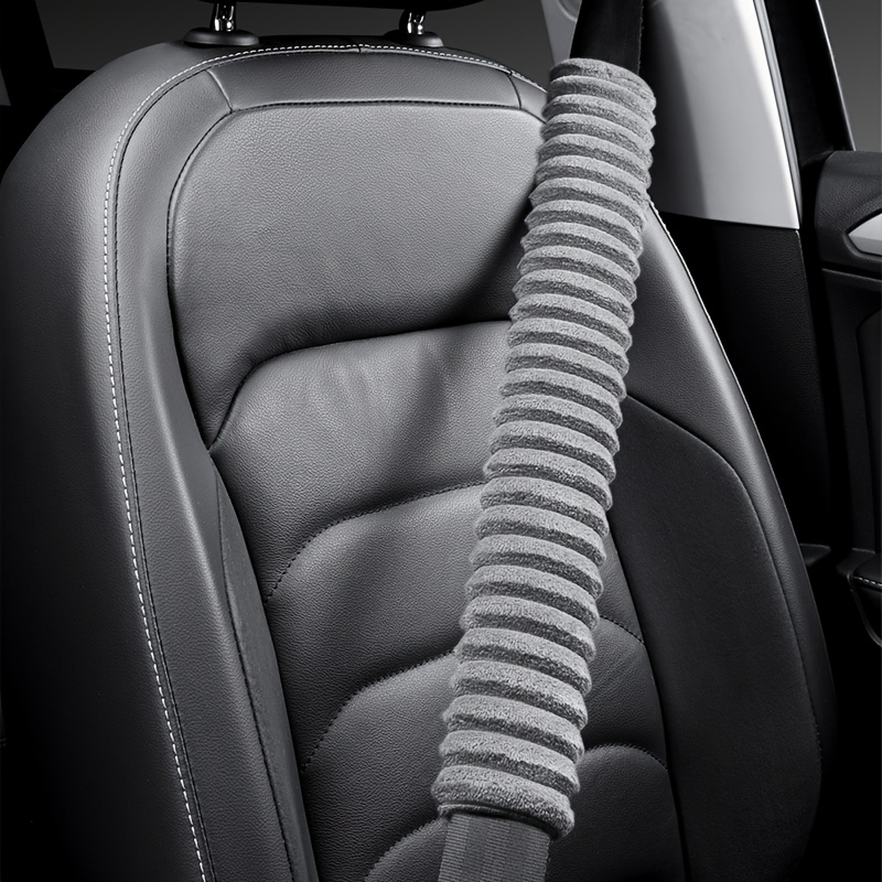TEMU 1pc O 2pcs Extensible para Cinturón de Seguridad de Coche - Universal de Felpa con Diseño de (50Cm/19.69 Pulgadas) Disponible en Negro, y Marrón