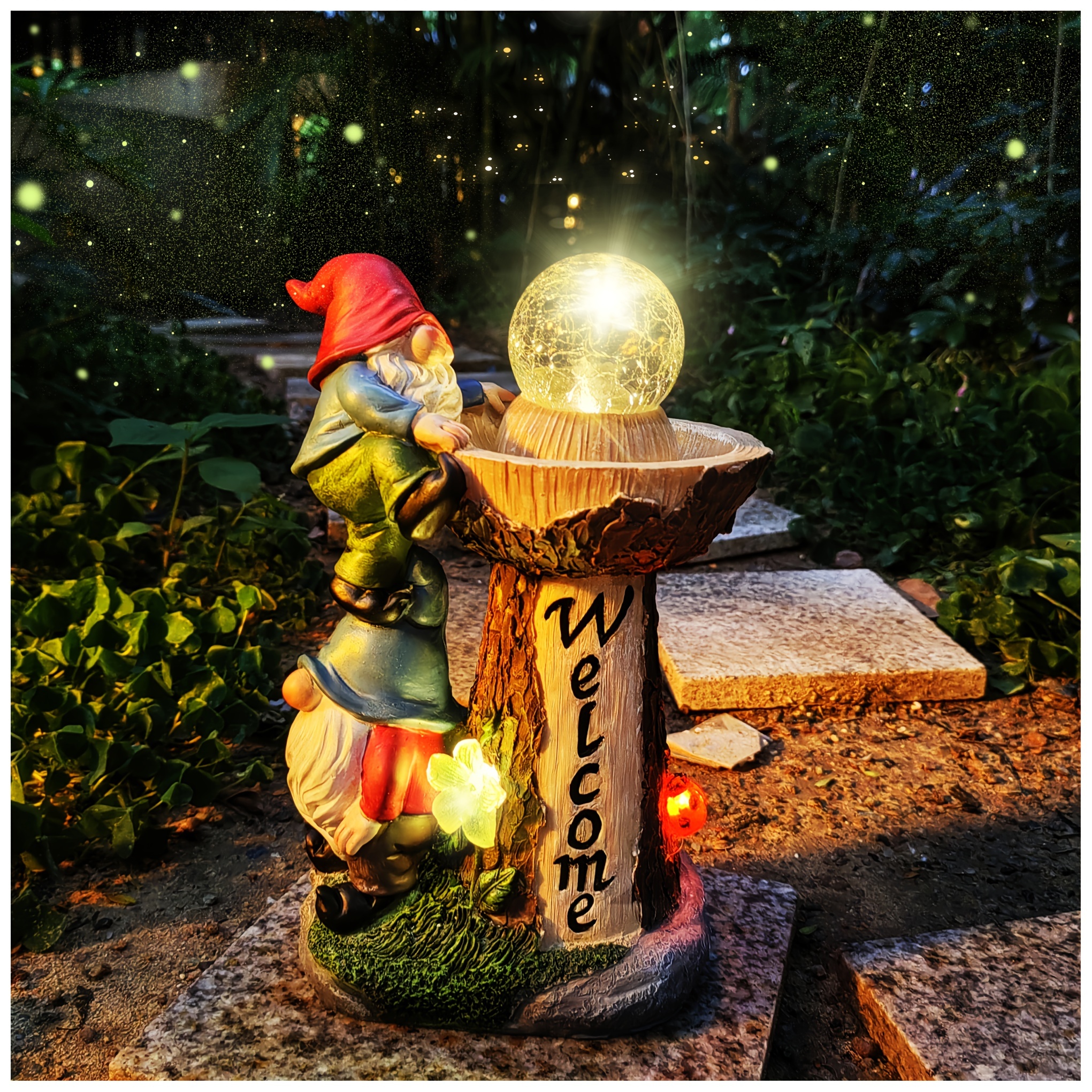 

1pc 10.6" Statue , Led Orb, - Decor For , & Housewarming