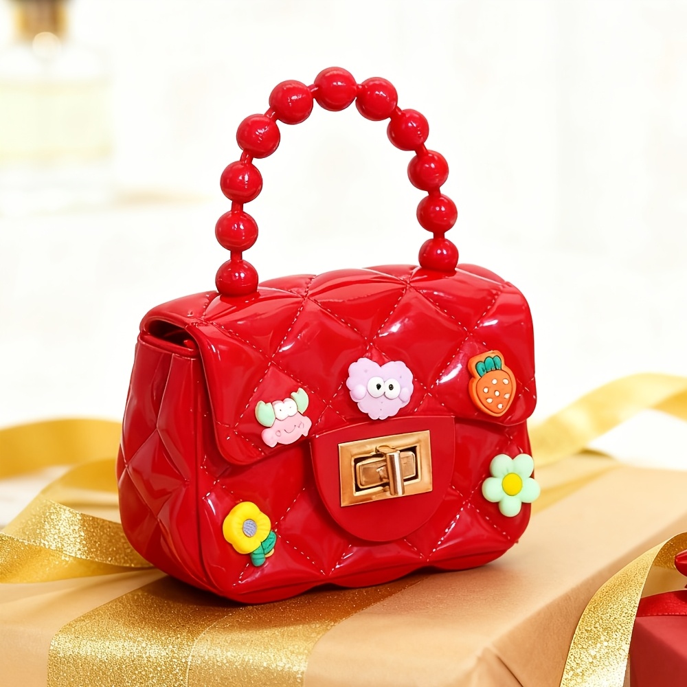womens small handbag mini jelly bag sling bag lock closure - Temu