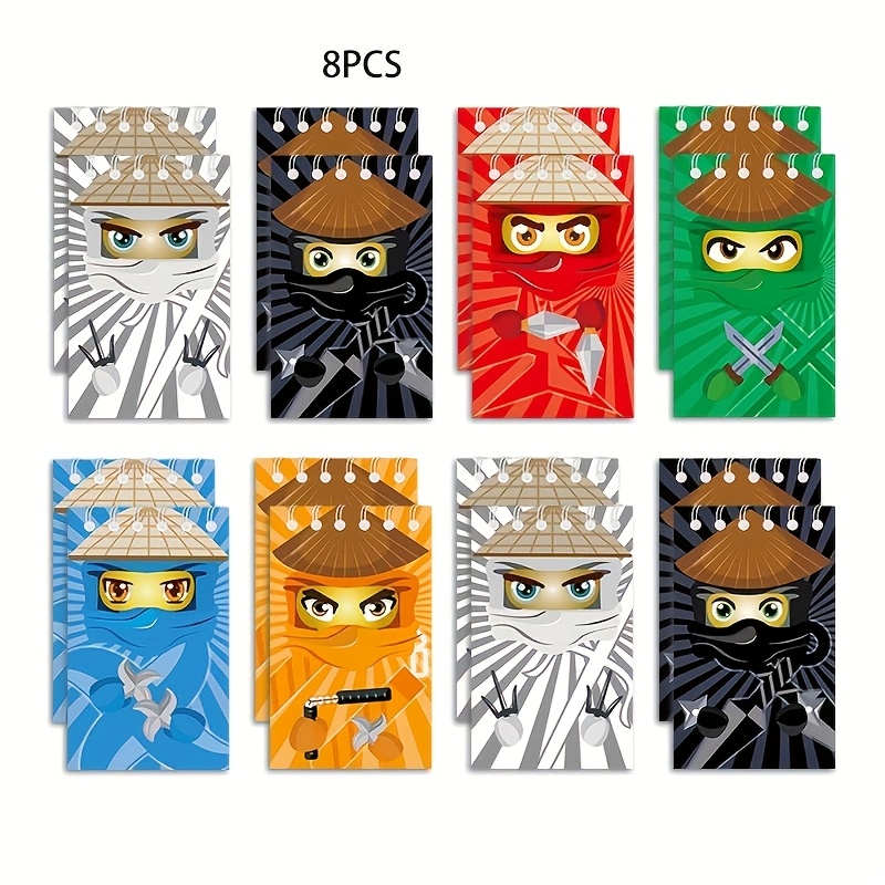 Set Of 8 Mini Notebooks Themed For A For Party, Perfect For A Birthday Celebration