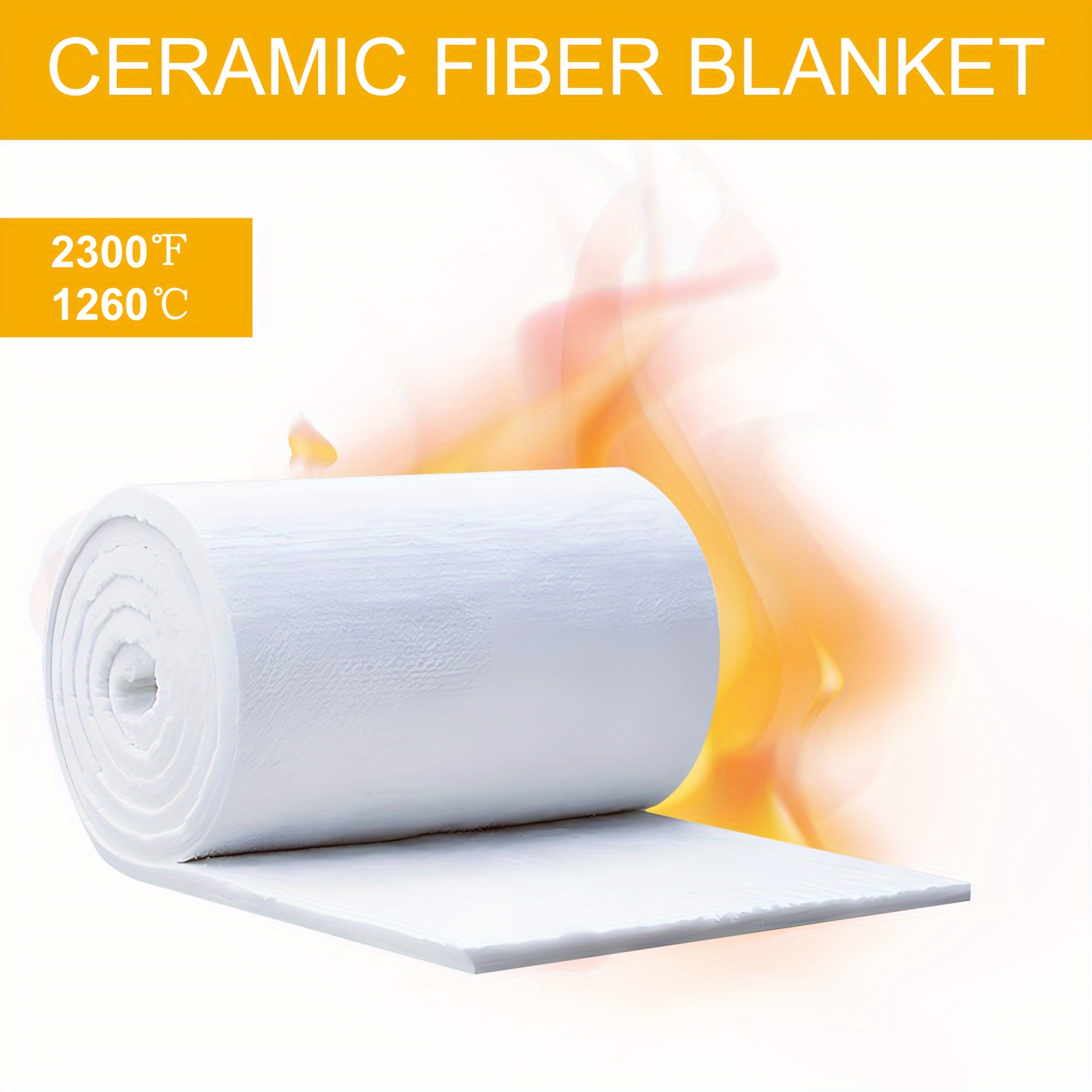 

High-temperature Resistant Ceramic Fiber Blanket - 0.8" X 12" X 24"(2cm X 30cm X 60cm), Insulation For Ovens, &