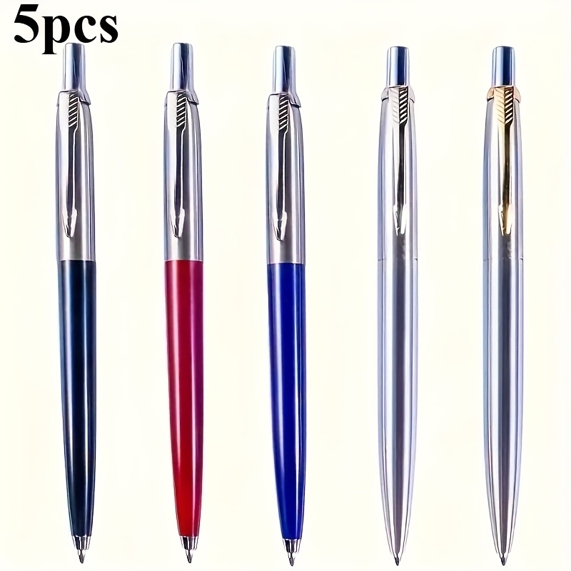 

5pcs Metal Ballpoint Pen Set | Retractable, , Smooth Writing & | Luxury, Portable, Elegant Design For Professionals