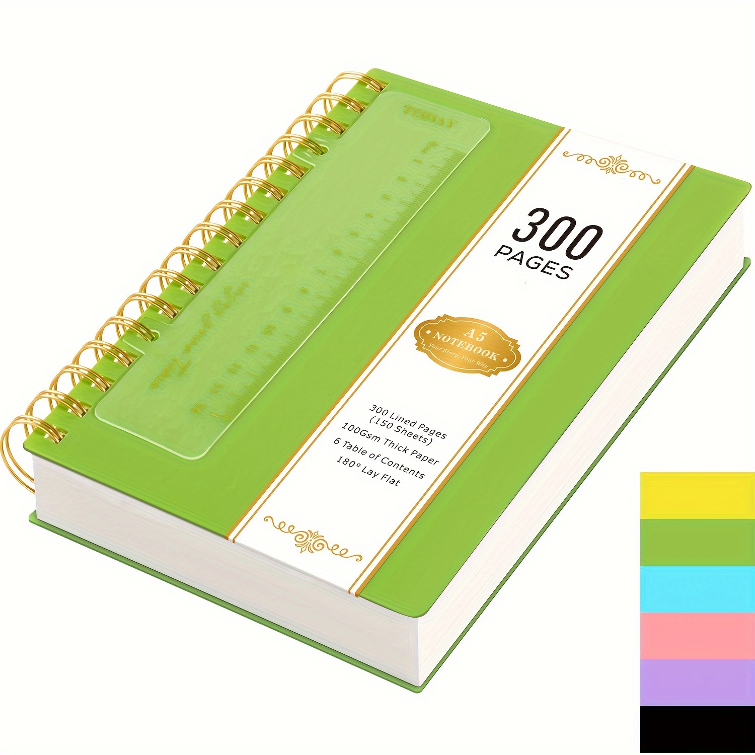 Ansopu TA5brown Lined Journal Notebook -365 Pages A5 Thick Journal For Writing Men Women, College Ruled Notebook, Hardcover Leather Journal, Dai