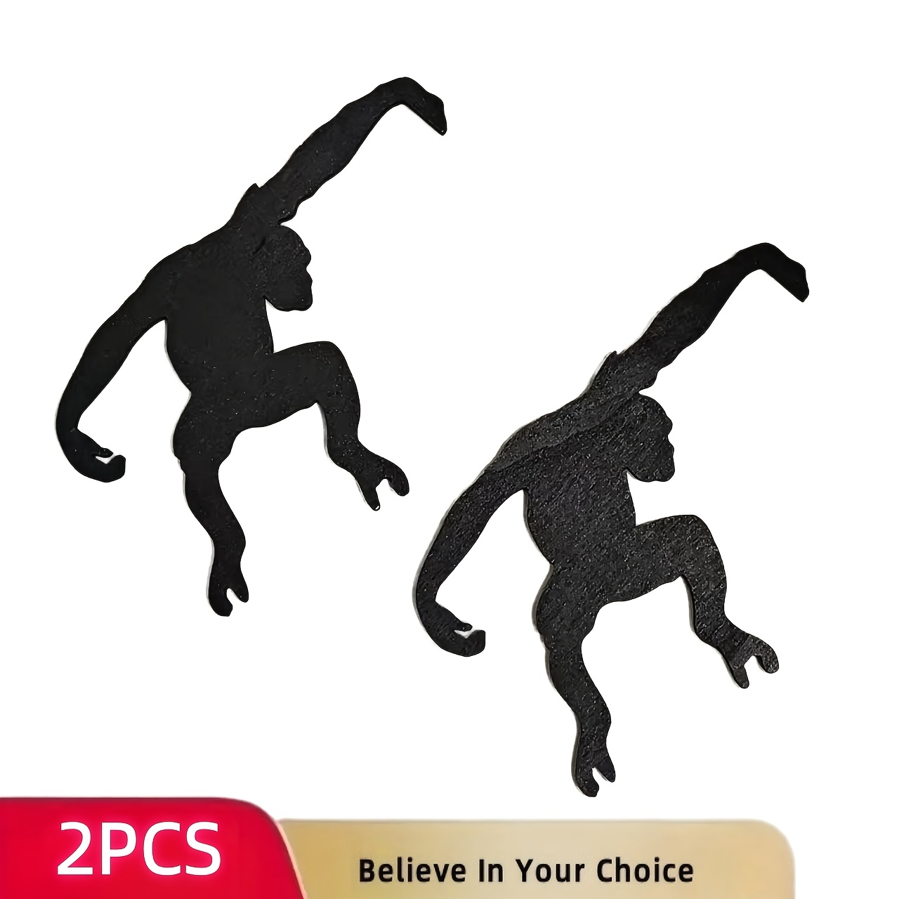 2-pack Wooden Silhouette Wall Hooks, Functional Home Decor With , Multipurpose Storage For Living Room, Kitchen And Entryway, Unique Gift For Housewarming