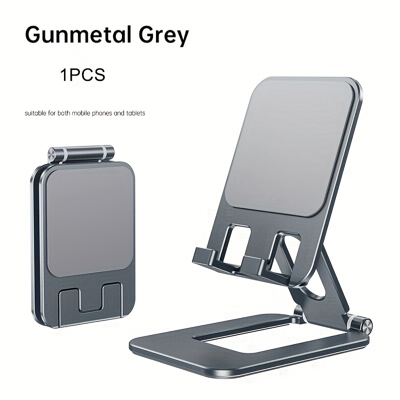 E-shop 1 Stück Handyhalter für Schreibtisch, faltbarer Tablet-iPad-mini-Halter, verstellbare Aluminiumlegierung Desktop-Handyhalterung mit -Rutsch für