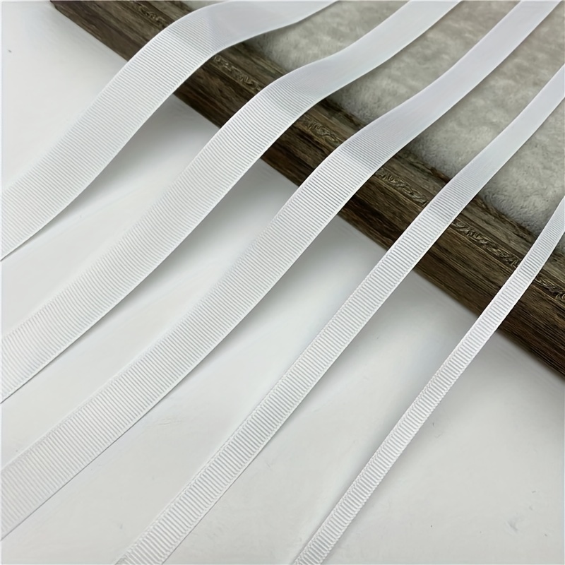 

1pc Ruban Grosgrain en Polyester, 6/10/15/20/25/38/50mm, Blanc, pour Noeuds de Cheveux, Noël, Mariage, Emballage Cadeau DIY, Fournitures d'Art et d'Artisanat, Présentoir et Emballage de Bijoux