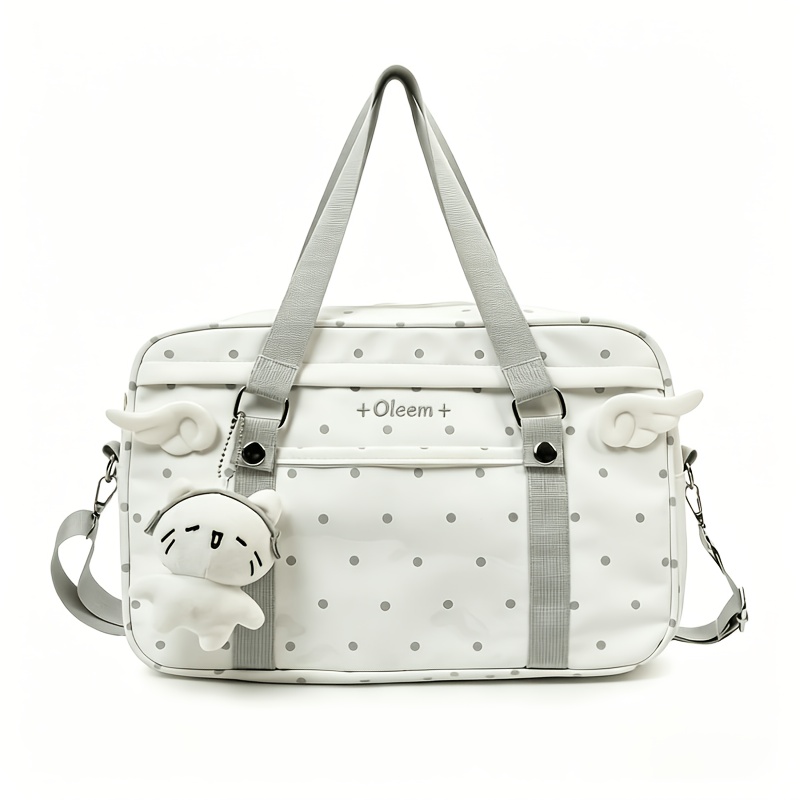 TEMU Japanese-style High-value Girly Heart Single-shoulder Bag, Outdoor Outing Storage Crossbody Bag, Large-capacity Fashionable And Versatile