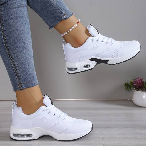 sneakers womens air cushion casual running shoes lightweight comfortable breathable cushioning casual athletic shoes contoured design suitable for track and field training hiking walking