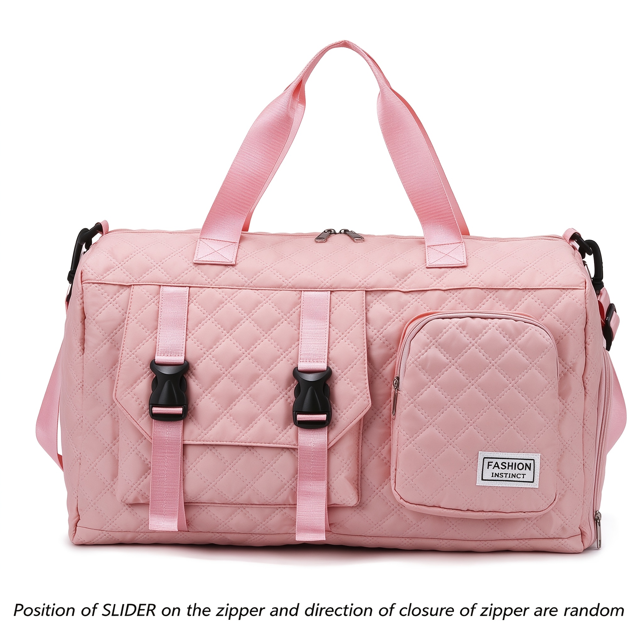 TEMU Large-capacity -patterned Travel Gym Bag- Spacious And Portable, Suitable For Overnight Trips.