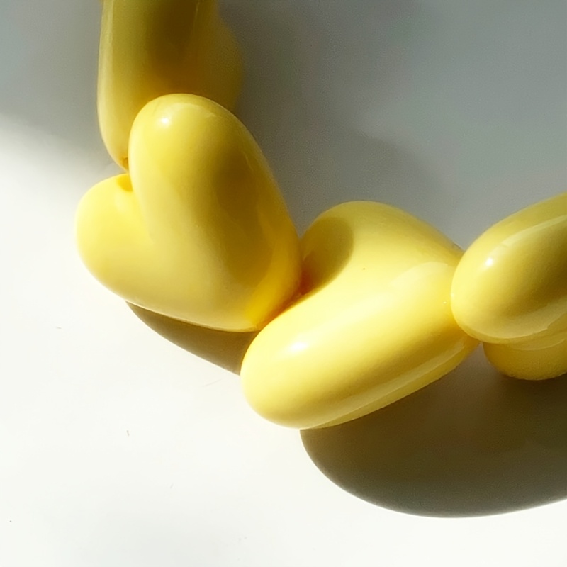 Heart Shaped Acrylic Bracelet for Women