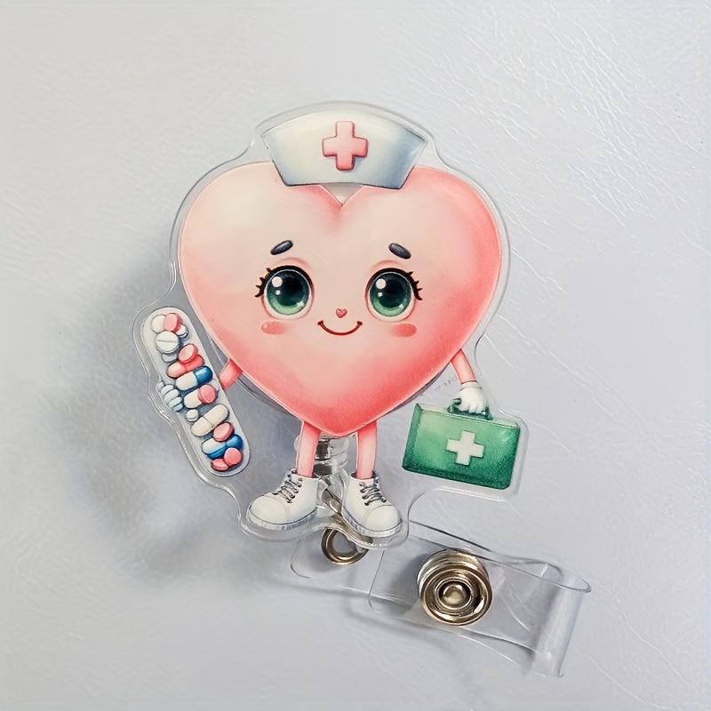 Nurse Medical Anatomy Heart Retractable Badge Holder Acrylic - Temu ...