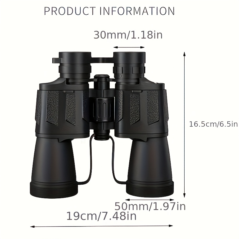 professional 10x50 hd wide angle binoculars high magnification large   lens durable lightweight polycarbonate   for   watching camping hiking travel binoculars for hunting camping essentials   design   details 1