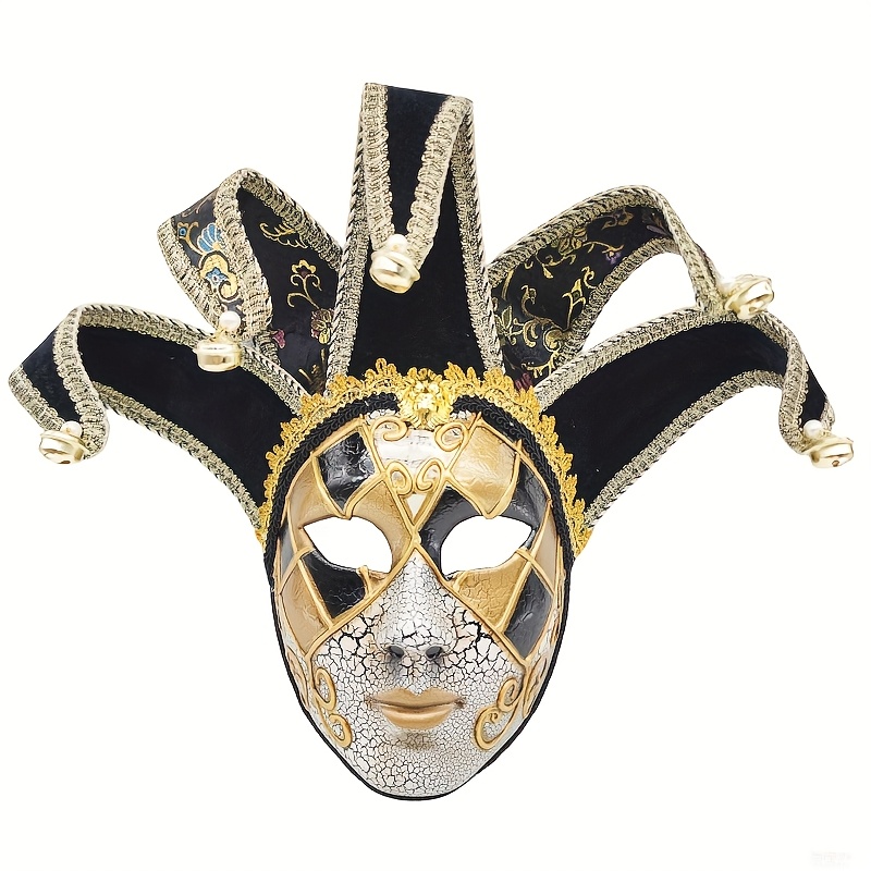 Wedding Event Single Party Mask, Carnival/Halloween, Vintage Crackled Face Mask Festival Travel Premium Handmade Masquerade