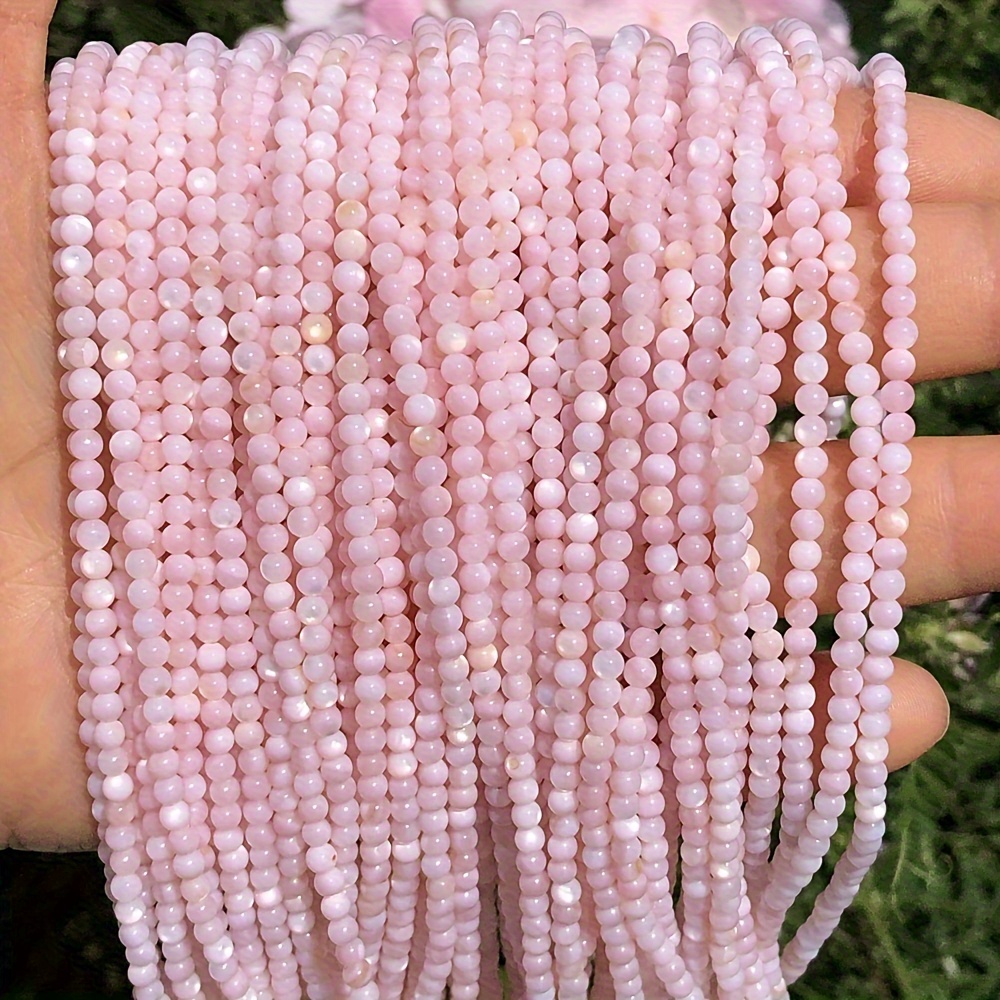 

Annebeads Natural Pink Freshwater Shell Beads, 3mm Mini Round Pearls For Diy Jewelry Making, Bracelets, Necklaces, Earrings - Craft Bead Assortments