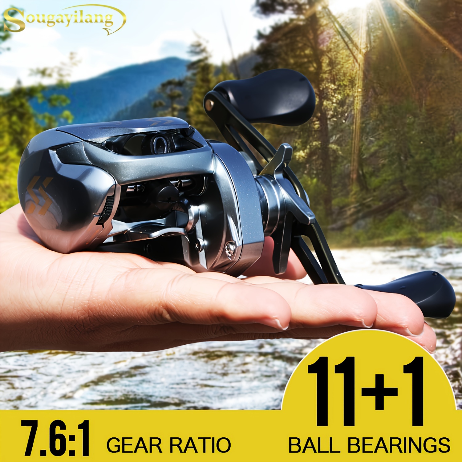 

Sougayilang 11+1bb 7.6:1 Baitcasting Carp / Casting