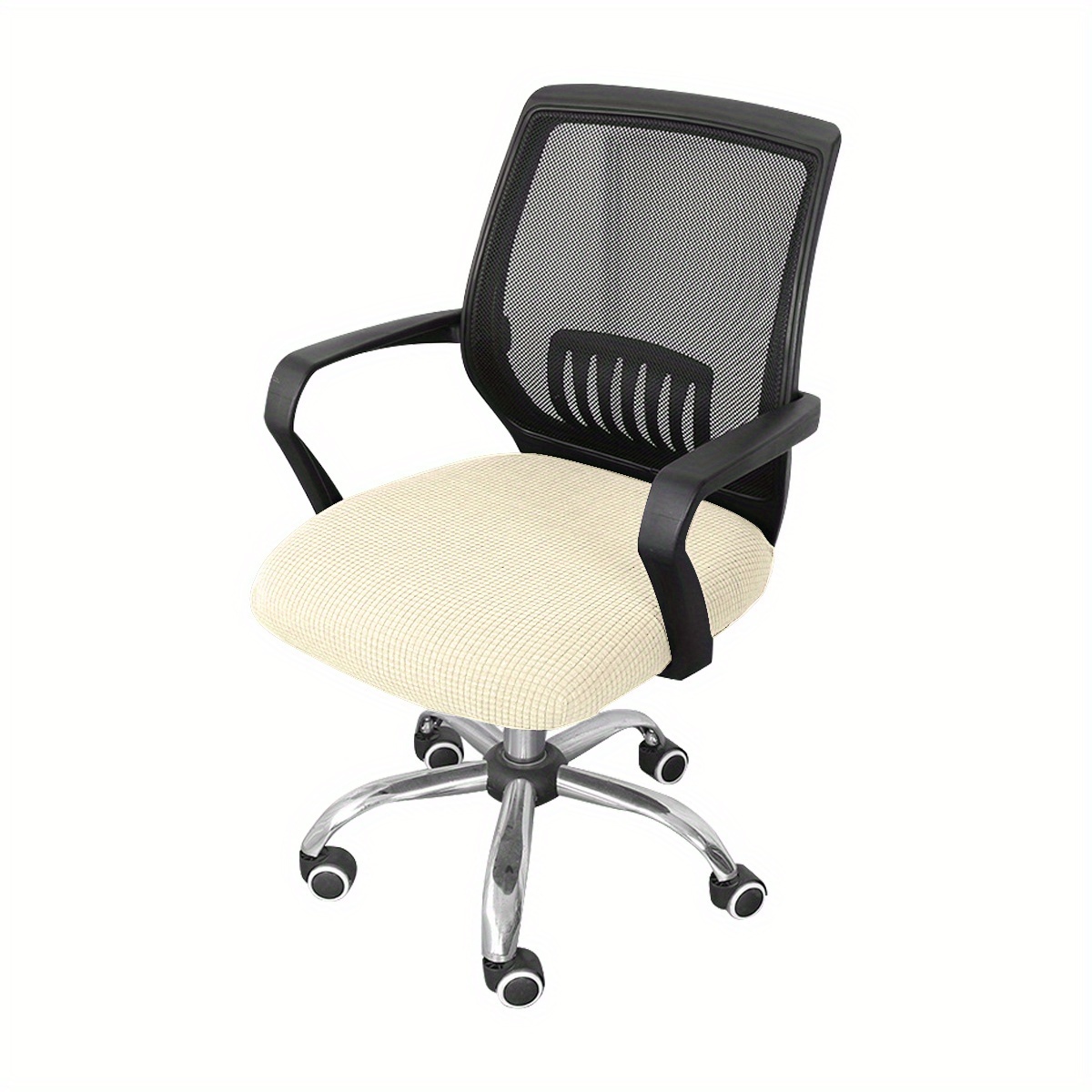 TEMU 1pc Fleece Stretch Large Size Room Office Restaurant Hotel Chair Seat Cover