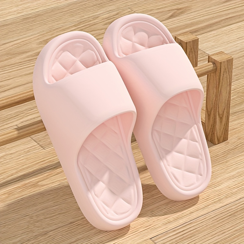 Comfortable Women'S Home Slippers, Lightweight, Soft, Non-Slip Soles, Solid  Color, Quick-Drying, Comfortable, Elegant Suitable for Family And Bathroom