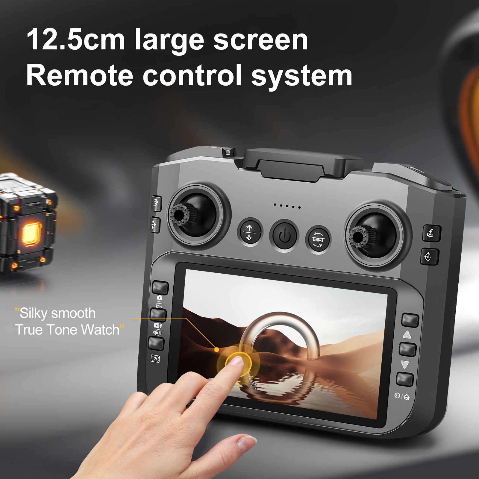 2025 New Large Screen Quadcopter RC Drone, Equipped with HD Dual Cameras, 12.5cm/4.92 Inch Screen, Brushless Motor, Optical Flow Positioning, Six-way Control, One-key Takeoff/landing, Gravity Sensor, 150° Electric Adjustable Camera, 100m Range, Very Suitable for Beginners, Perfect Holiday Gift And Pilot Gift, Versatile Aircraft, Durable Metal Structure.