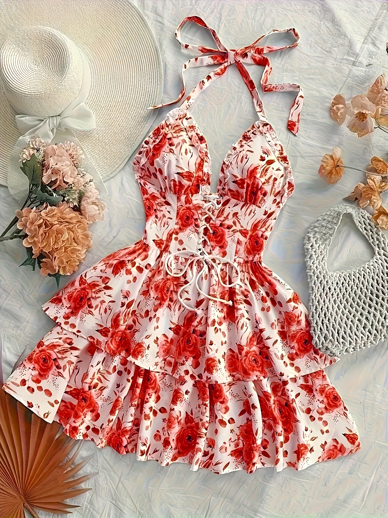fashionable watercolor rose print suitable weddings - Temu Oman