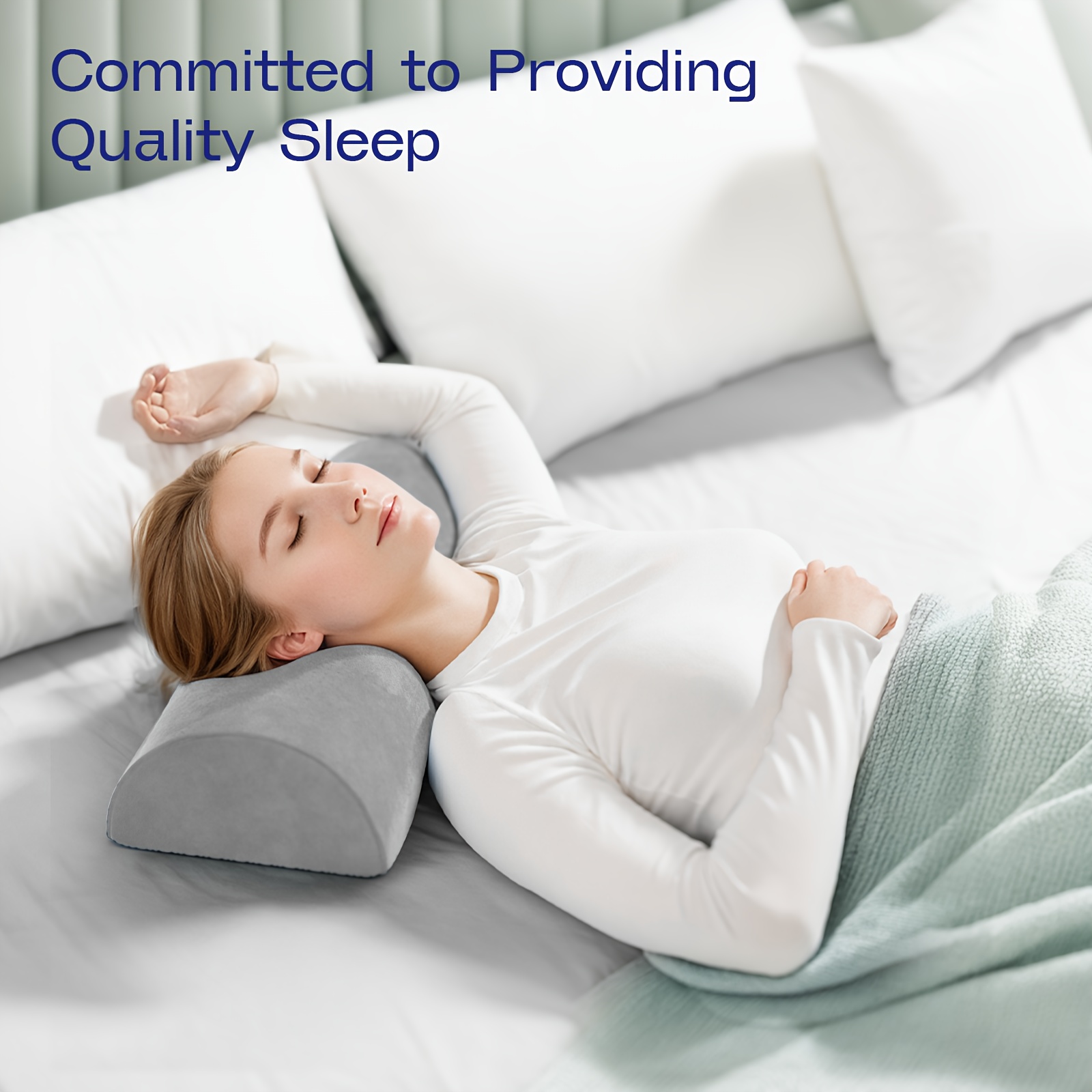 1pc large half moon bolster pillow legs knees lower back Temu