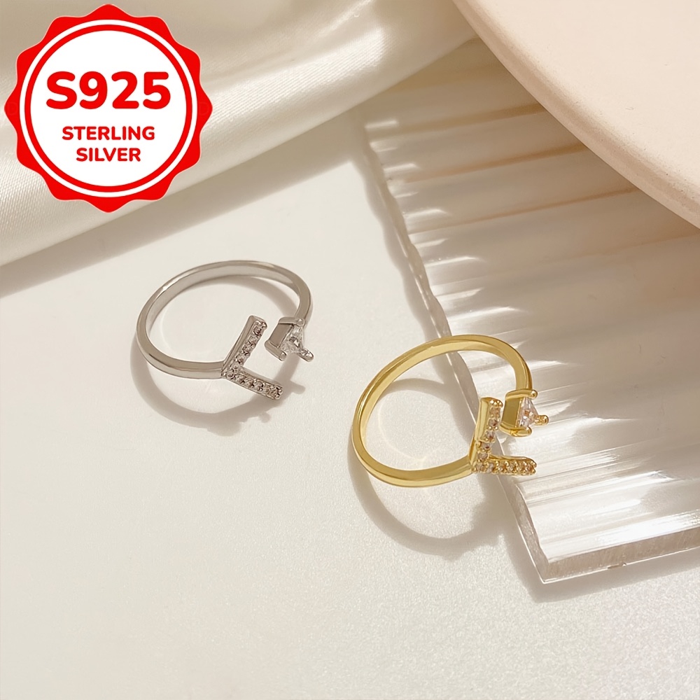 Women's S925 Sterling Silver Arrow Open Adjustable Ring