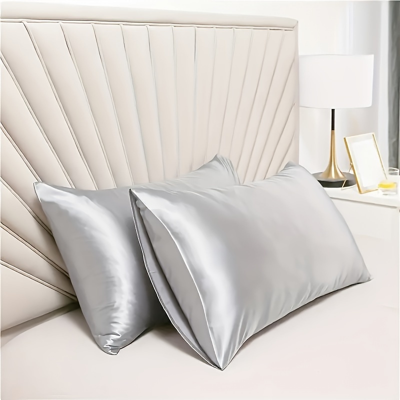 2pcs luxurious   pillowcases breathable   cooling feel solid color with envelope closure machine washable 2pcs details 5