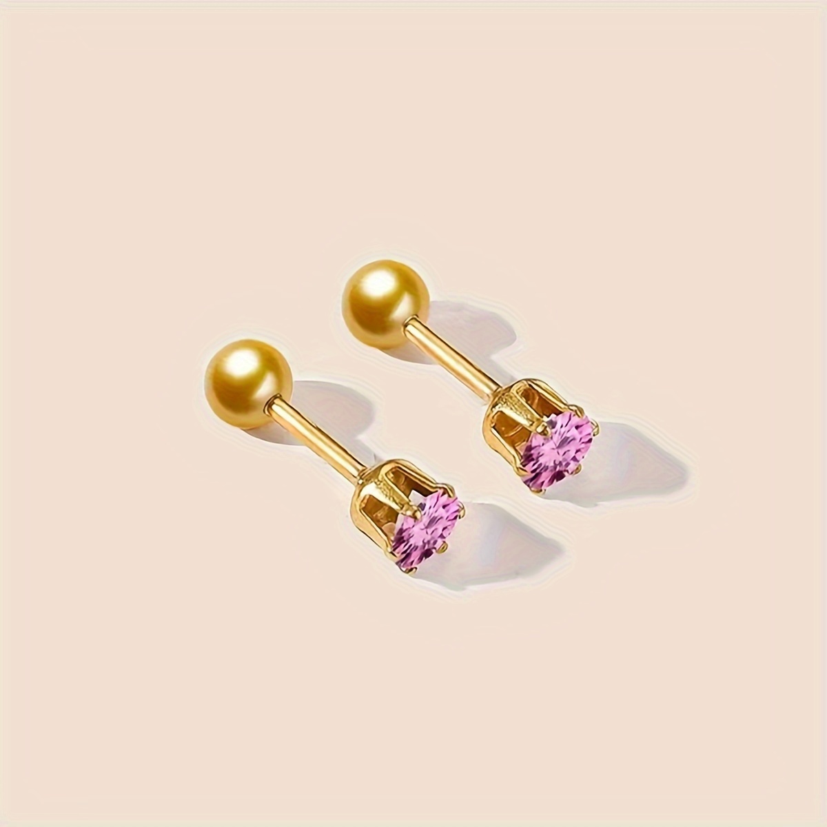 Fashionable Zirconia Hypoallergenic Small Stud Earrings