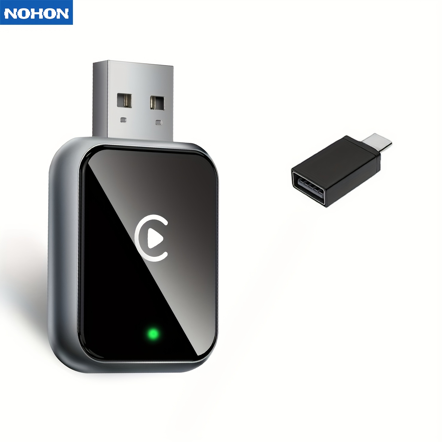 TEMU Carplay Wireless Adapter Compatible With - Wired To Adapter For Iphone(2025 Upgraded), Fast No Delay Mini Size With Extension Cable Usb & Usb-c