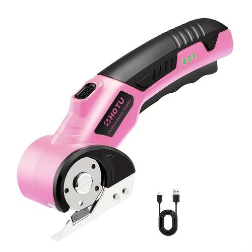 cordless electric scissors box cutter heavy duty cardboard cutter fabric scissor with safety lock usb cable for plastic carpet diy crafts