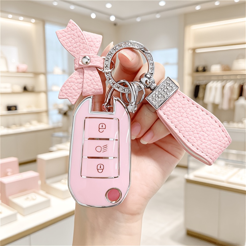 TEMU Tpu Key Cover Car Key Case Keychain For 308 508 408 307 4008 407 2008 3008 For For C3 C4 C5 C6 C8 For Berlingo Keys Additions