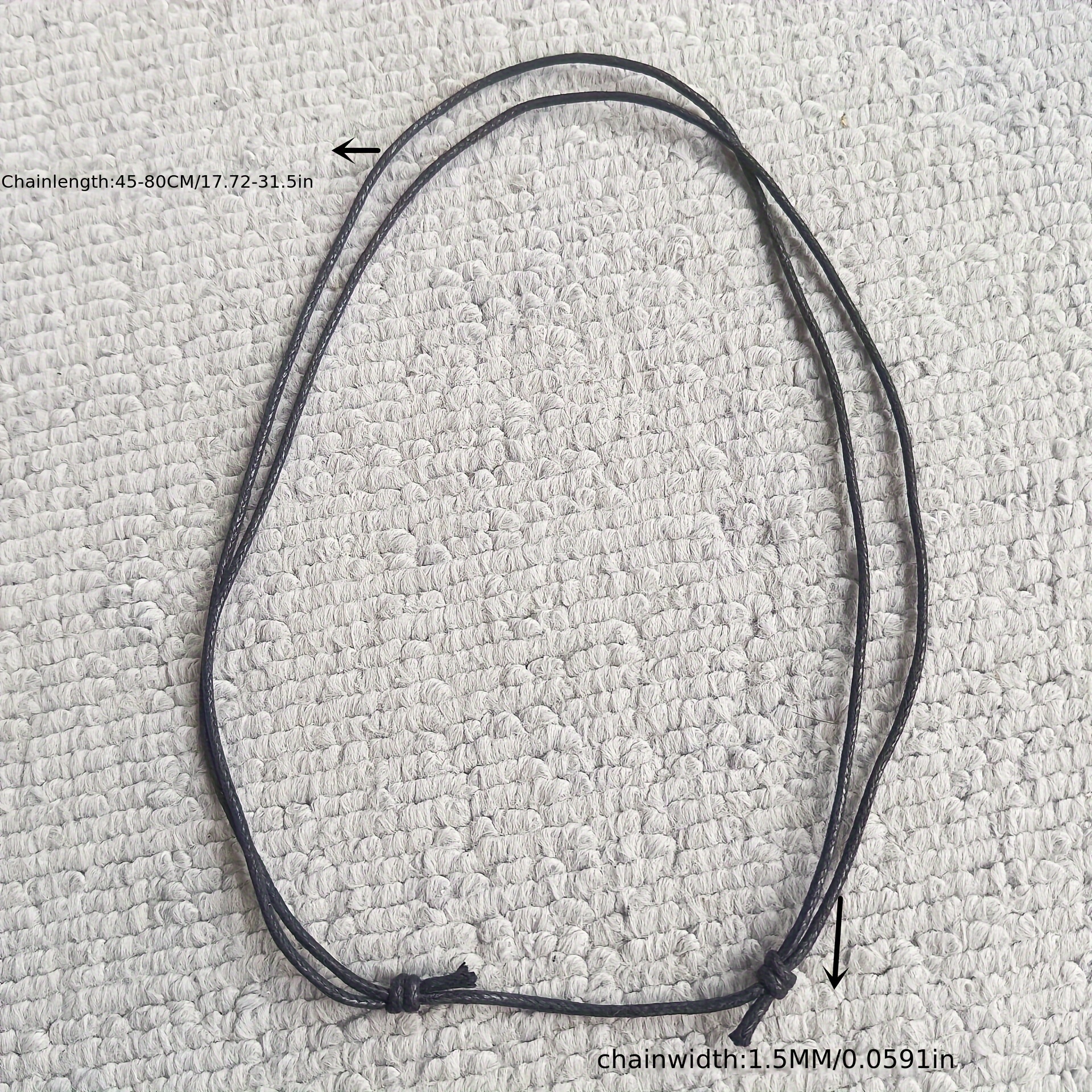 5pcs Cord Chain Necklace Adjustable Brown Rope String Knot Cord Chains Choker