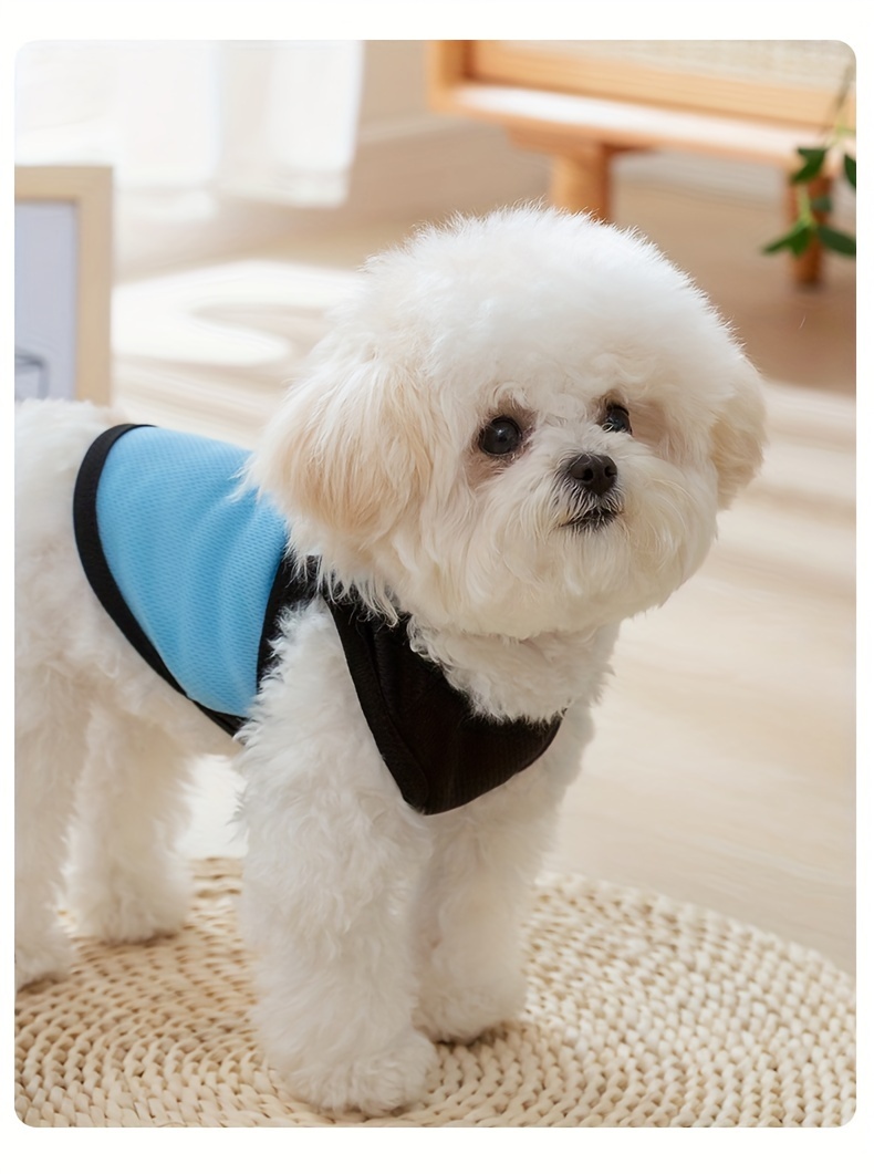 breathable mesh dog vest with paw print lightweight machine washable pet apparel for small to extra small breeds   spring summer fall Product details 9