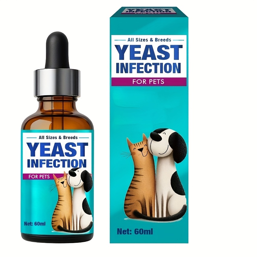 TEMU Natural Yeast Infection Relief Drops For Dogs - Herbal Supplement For Ear , Gentle Non-irritating Formula, All Breeds & Sizes, , , Supplement, , Dropper