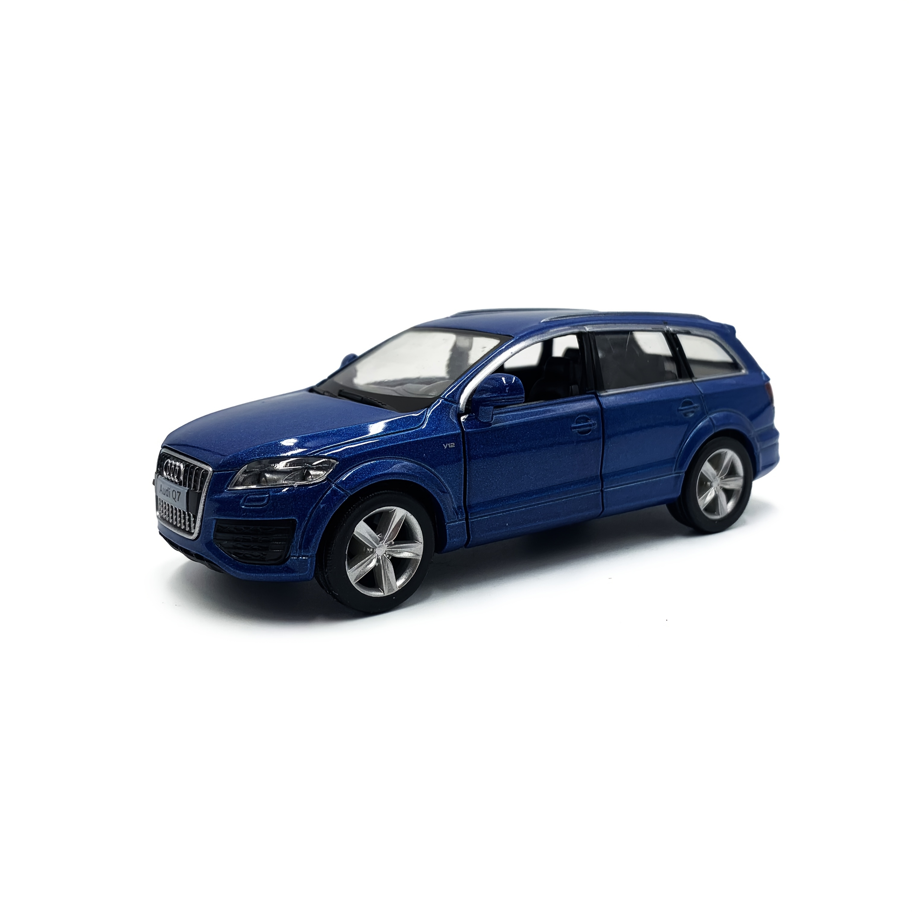Image of 1:36 Scale For Q7 Blue Alloy Pull-back Car Model With & Realistic Design - Collectible Toy For , Christmas Halloween New Year Gift, Ma