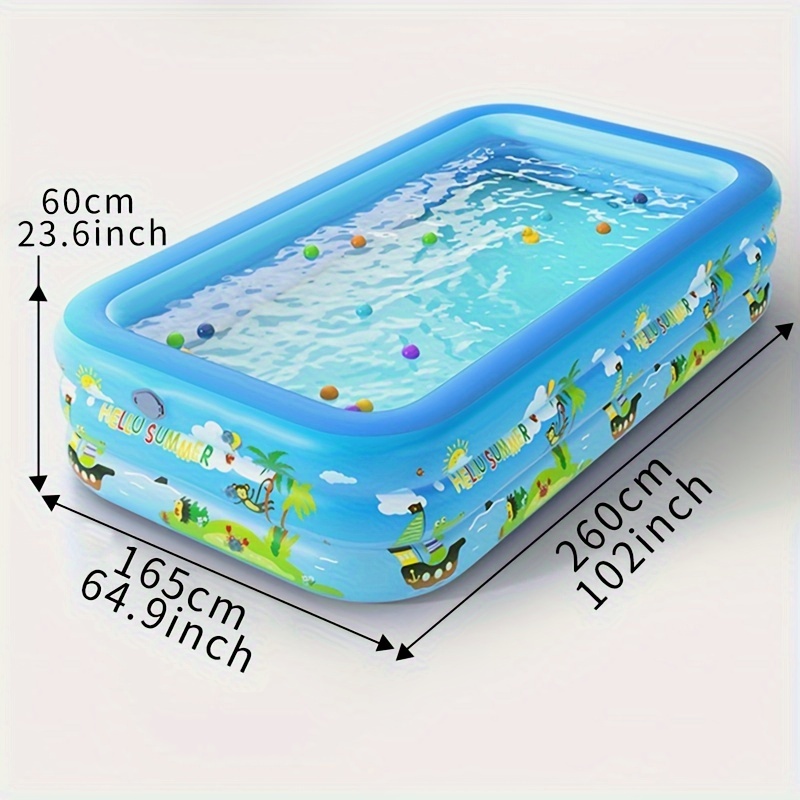 1 pack printed three layer and four layer inflatable swimming pool outdoor family printed water pool bubble bottom swimming pool