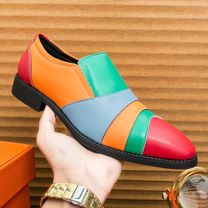 Zapatos de vestir de moda para hombres, lujo casual multicolor, calzado  formal de de todo el año, Slip-On