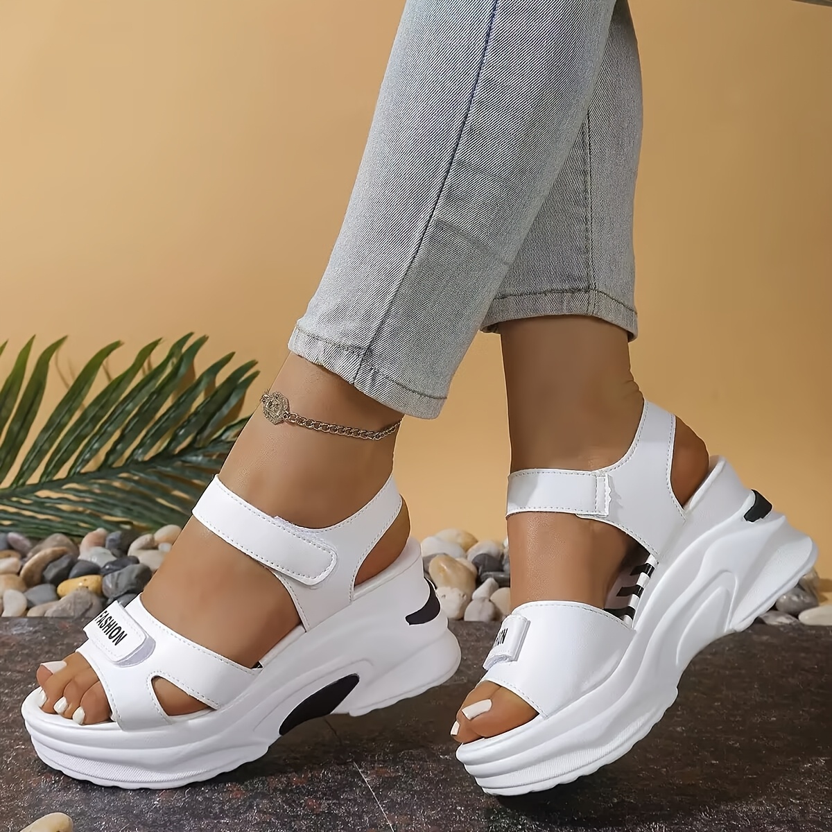 Shoes Chunky Athletic Sandals Women's Platform Sandals Thick Wedge