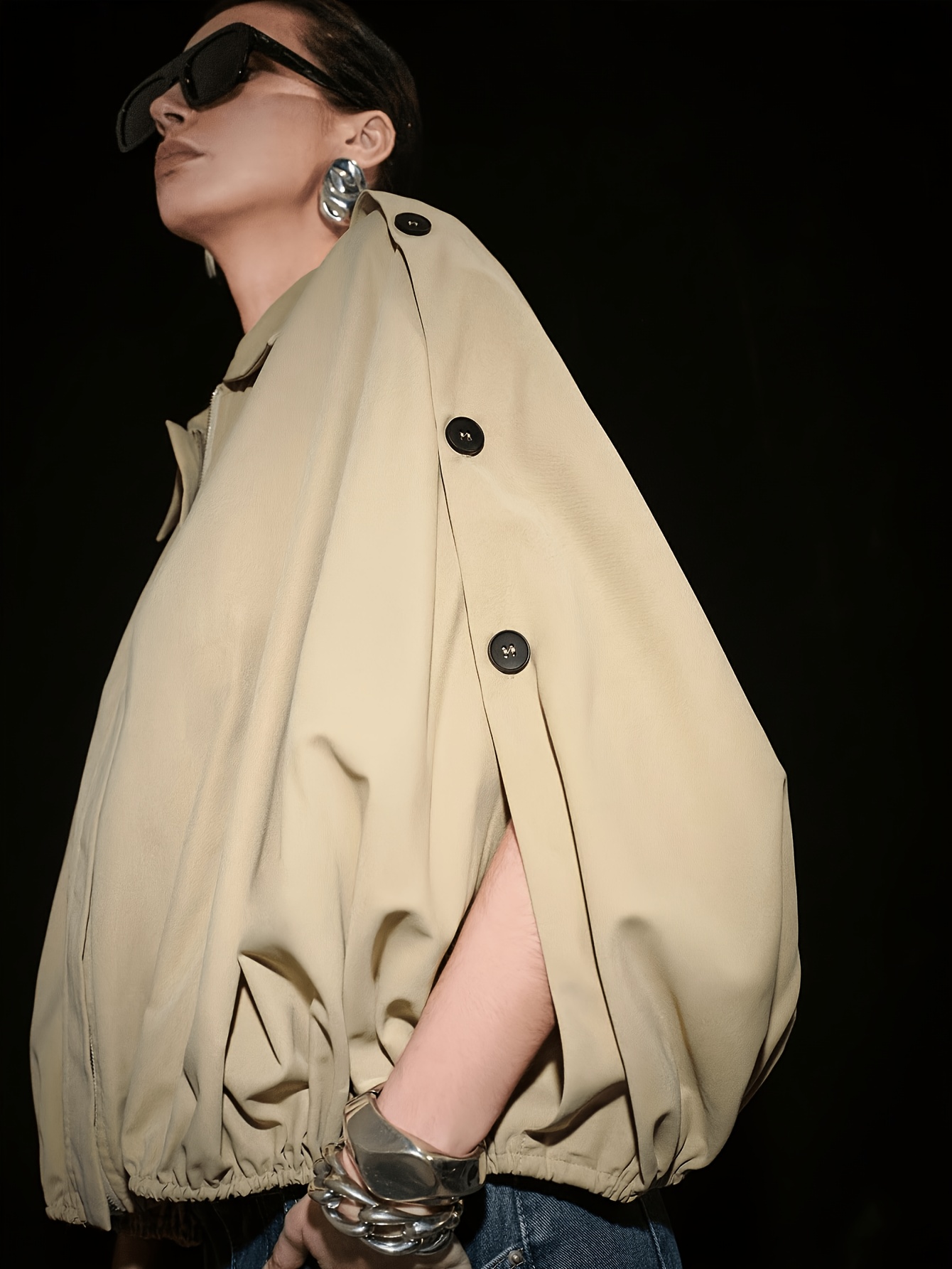 women cape coat sold on Temu United States