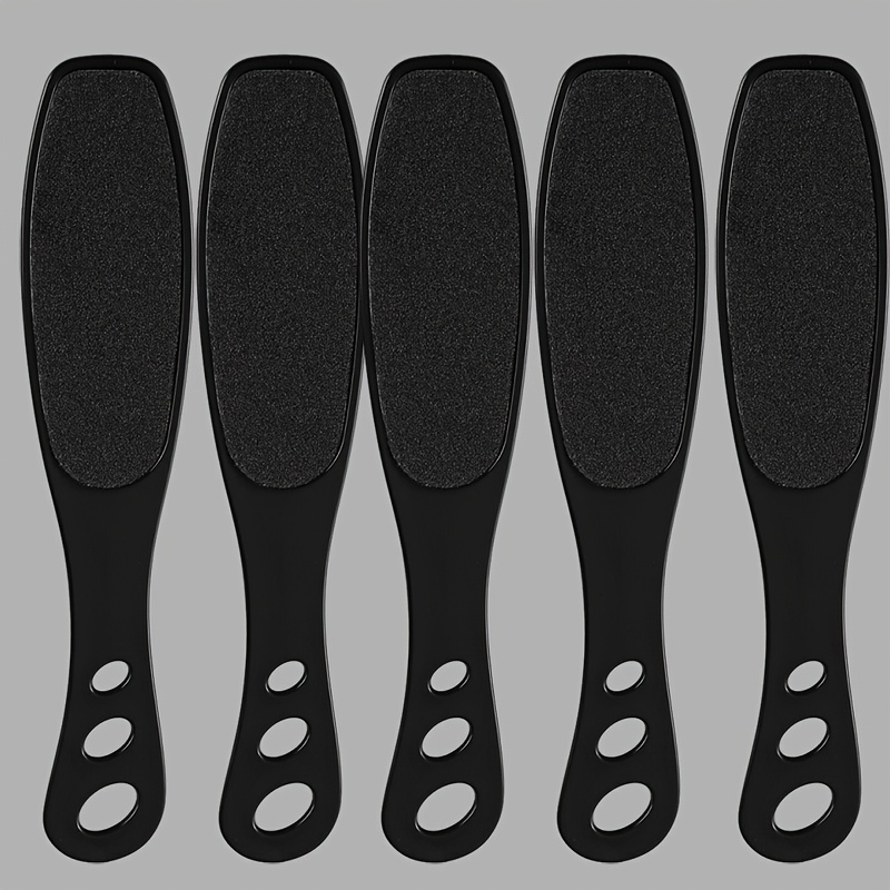 TEMU Black 5pcs Multi-functional New Sandpaper File, Suitable For Gently Removing Foot Cuticles, Household Foot Care Double-sided Foot File,