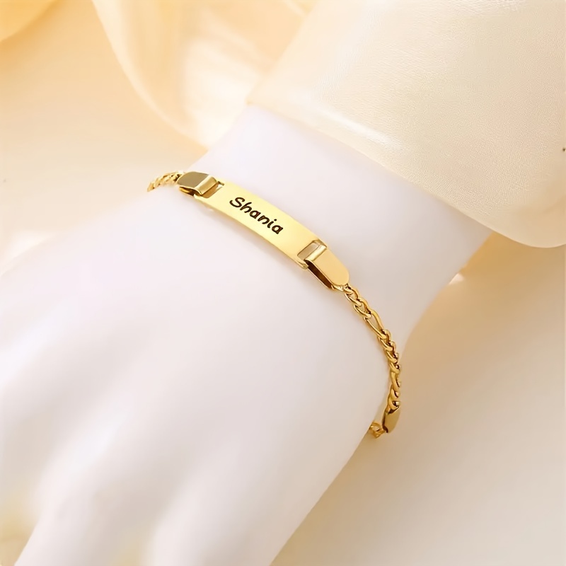 

Customized Name Bracelet, Made Of Stainless Steel, Just Send Us The Content, And U'll Get Your Personalized Jewelry, Mother's Day Gift