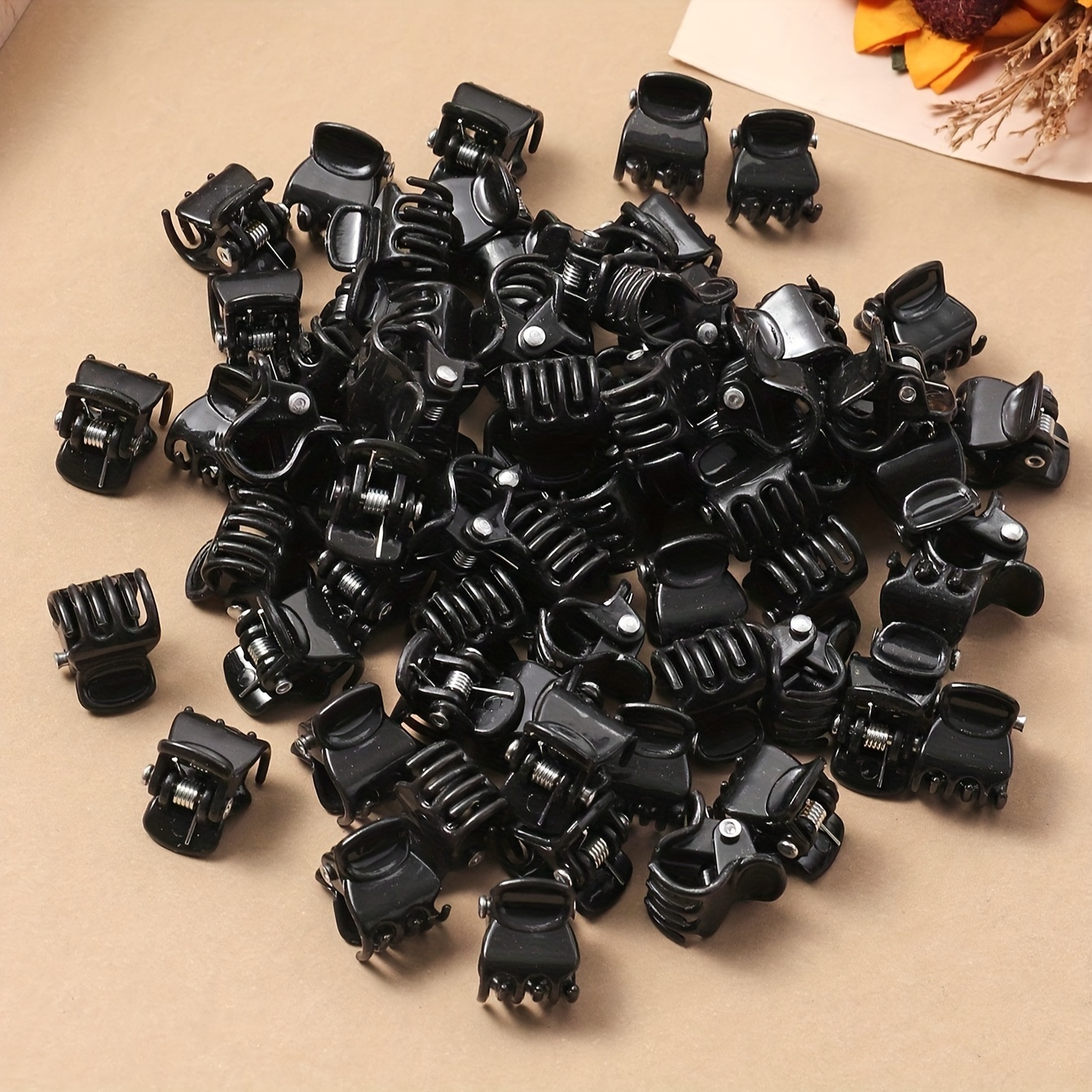 

100pcs Of Black Mini , Cute Pvc Hair Accessories, Fashionable And Side Clip Hair Accessories, Headpiece Manufacturing Tools For Ladies And Girls, Decorative Gifts Suitable For Daily Holiday Wear