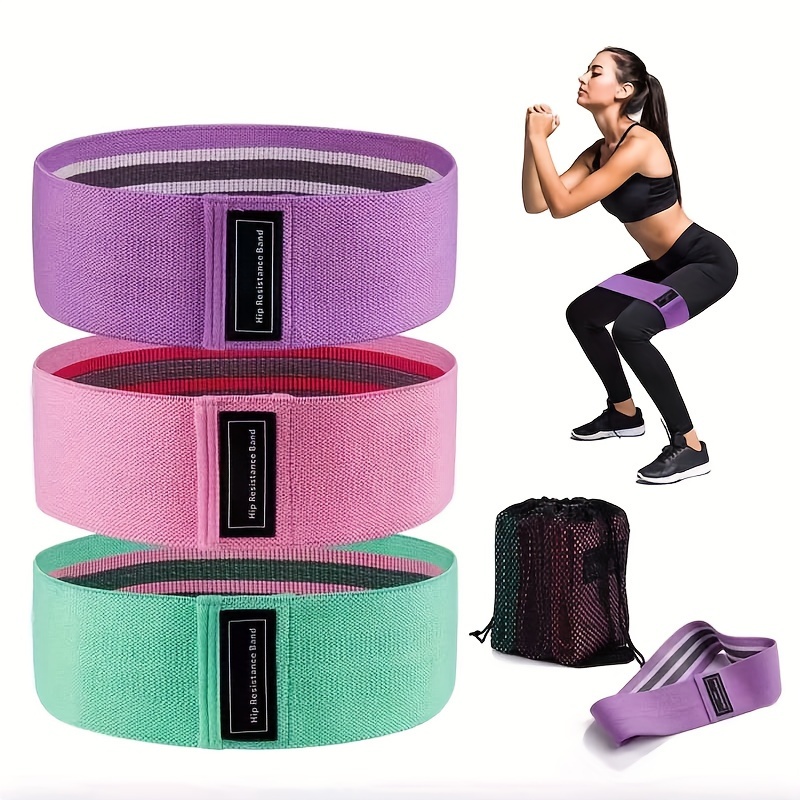 

3pcs Resistance Band Set For Full-body Workouts - & Stretchy Bands For Strength Training, Yoga & Pilates - Polyester Fiber