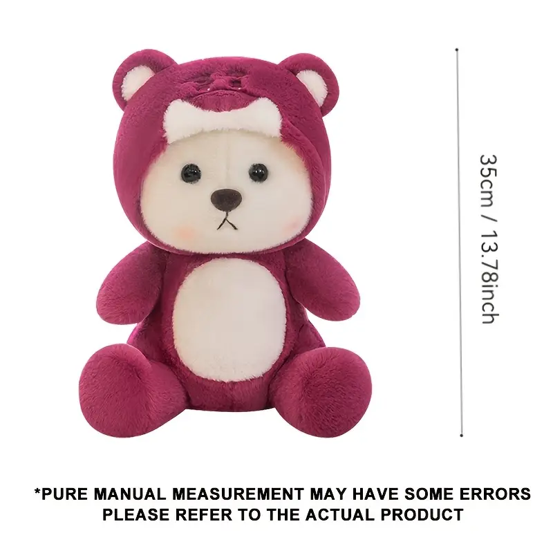 cute transforming bear plush toy soft polyester stuffed animal cuddly teddy bear doll versatile pillow cushion for room decor sofa ideal gift for christmas thanksgiving easter details 1