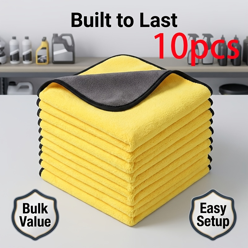 12pcs High Quality Microfiber Car Cleaning Cloths Super Absorbent... product image 5