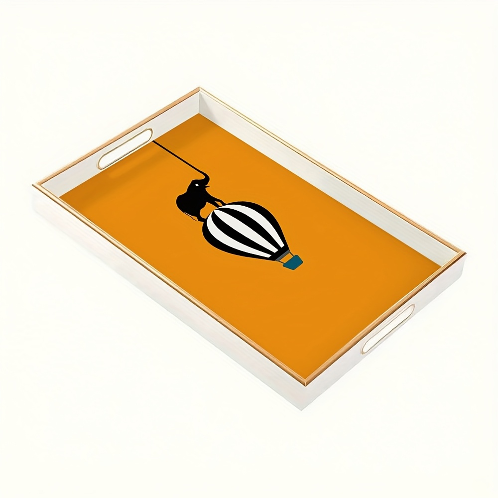 TEMU []2d Flat, Glass Decorative Trays, 1pc, Storage For Jewelry, Perfumes, Bottles, Heat Insulation, Protect Table, For Living Room, Kitchen,