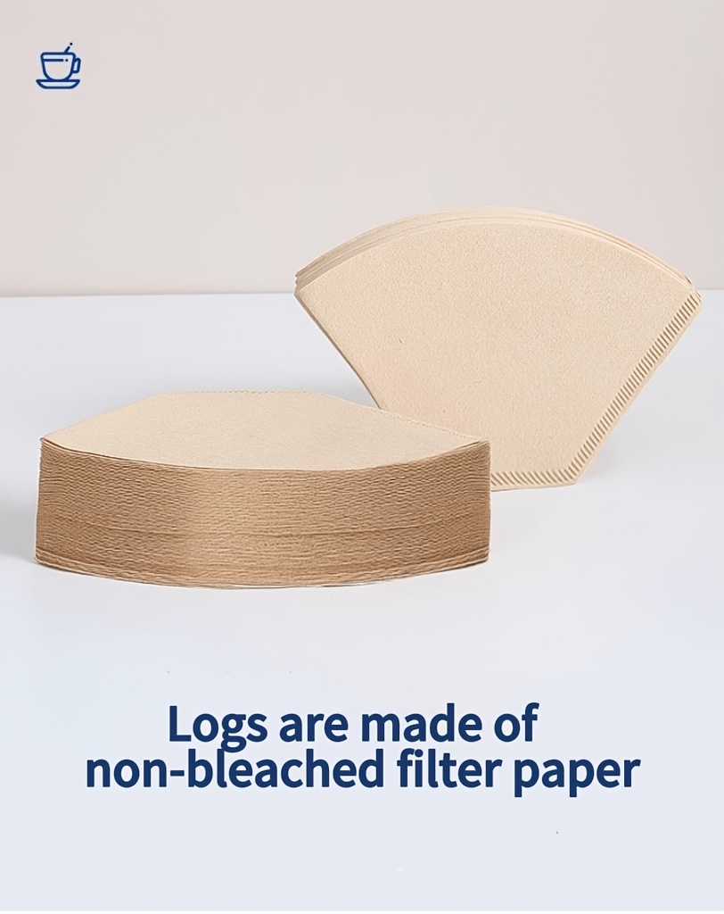 fan shaped natural wood   coffee filter papers 50 80 count drip style   machine filters details 0