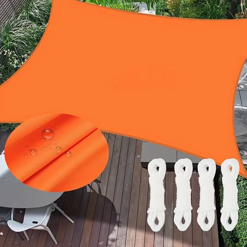 waterproof sun shade sail sunshade for swimming pool backyard yard deck patio garden outdoor activities and with installation diy ropes