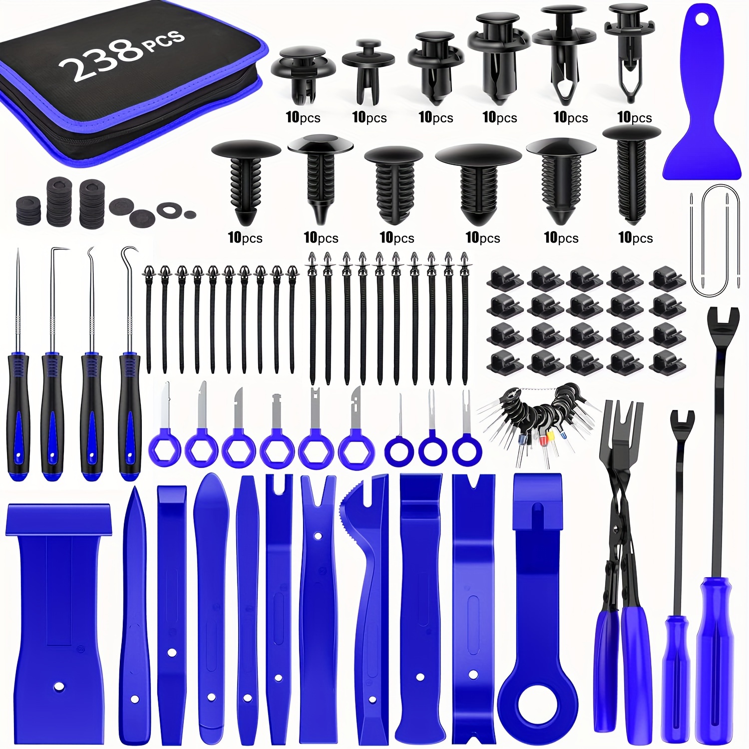 

238pcs Removal Tool, Pin Set Remover Tool Adhesive Pry Kit Car Removal