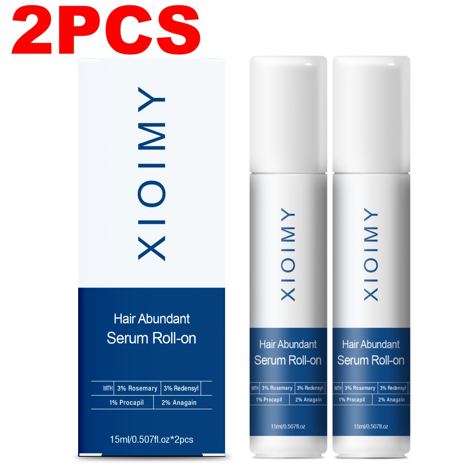 Image of 2pcs Rosemary Hair Growing Ball 15ml - 3% Rosemary, 3% And 2% , Reduce Dht Scalp , Strengthen Root, Anti Manic Formula | No P-hydroxybenzoate/sulfate | Suitable For Men And Women [stocking Buffers]