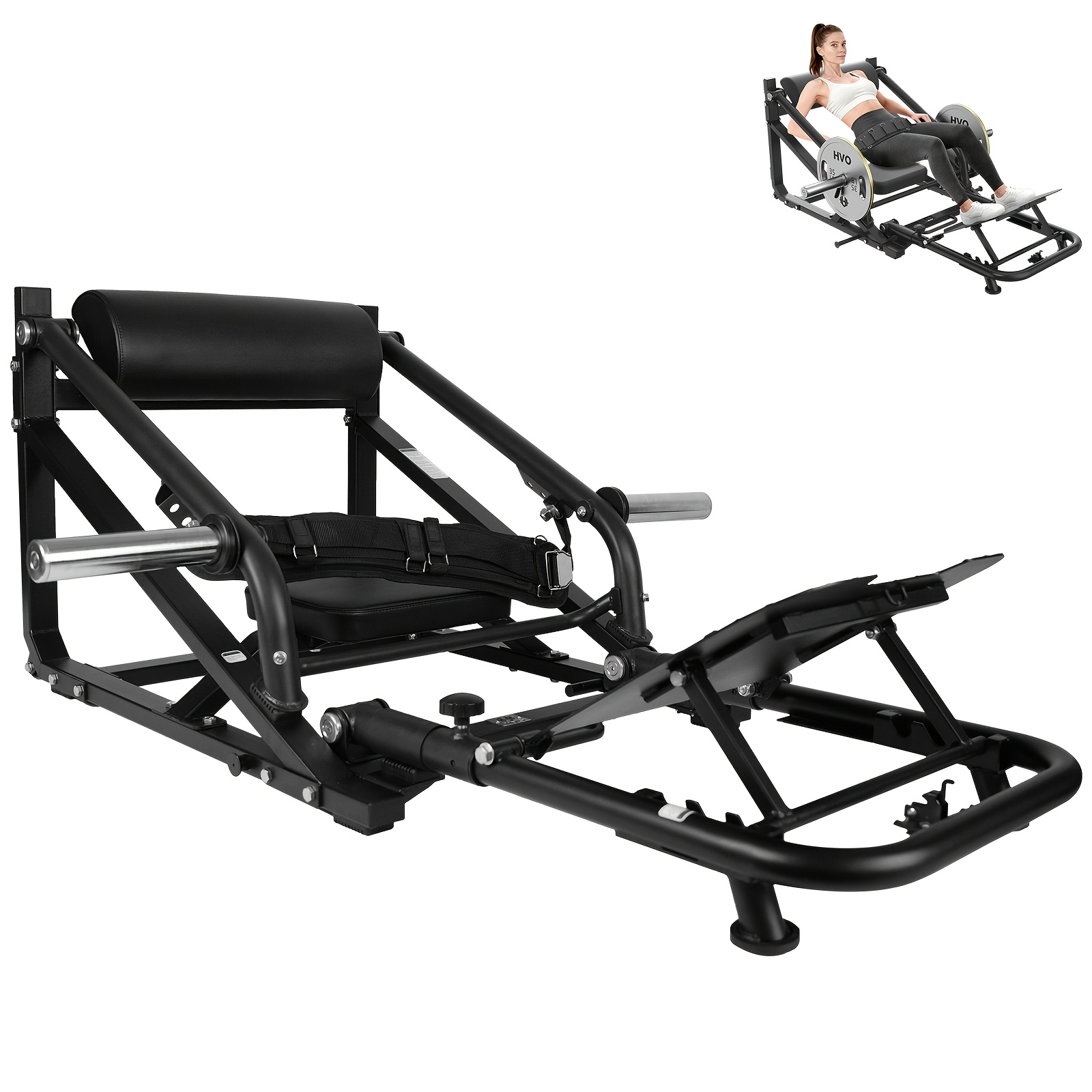 Adjustable Weighted Glute Thrust Machine With Foot Pedals - Heavy-duty Hip Bridge Equipment For Gym, Weighted Glute Training & Building, Suitable For Men &